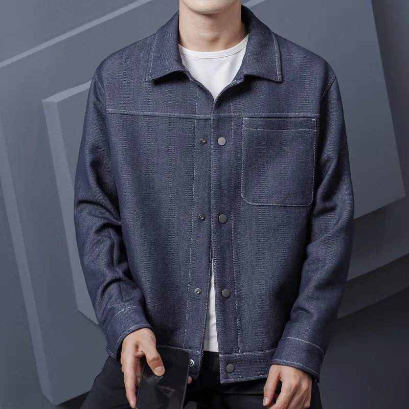 Merry City Jackets Coats Men's Denim Blue-2