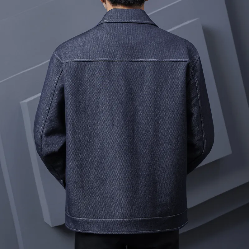 Merry City Jackets Coats Men's Denim Blue-5
