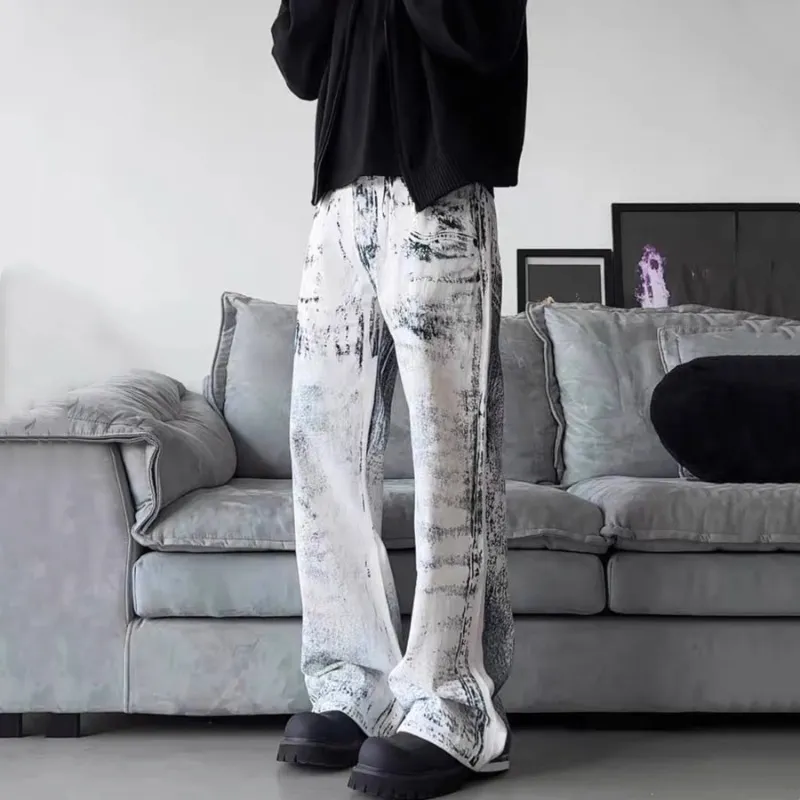 VINMUK Jeans Unisex Ink Wash White-3