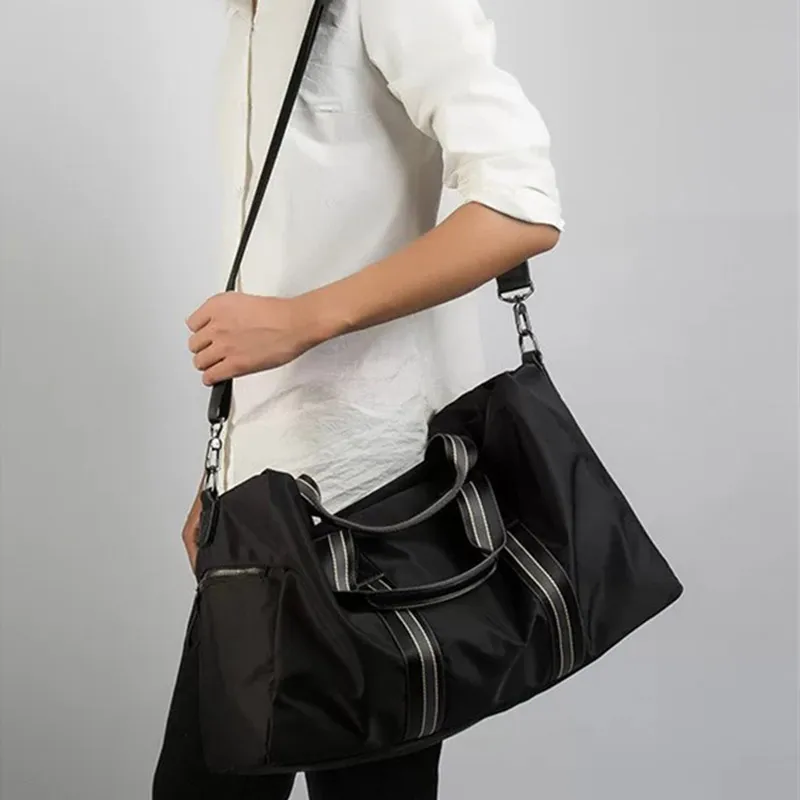 Yalu Oxford Travel Bag Unisex Black-4