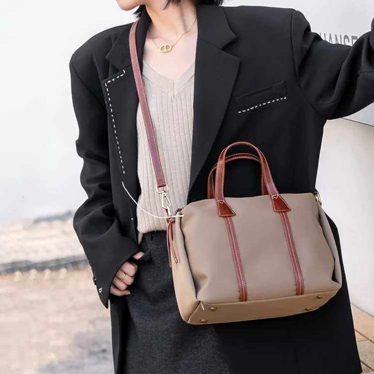 Yalu Oxford Crossbody Bags Handbags Regular Women's Khaki/Black-4