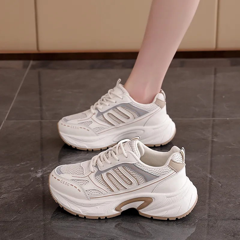 Turns By Turns Slip Resistant, Abrasion Resistant, Breathable, Height Increasing Low Top Chunky Sneakers Unisex-3