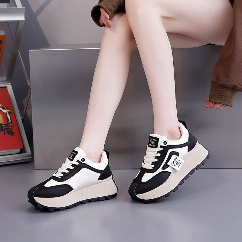 Turns By Turns Anti Slip And Wear Resistant Height Increasing Low Top Casual Shoes Women's-3