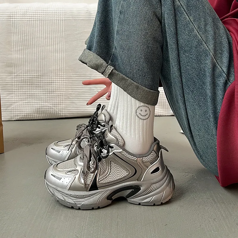 Turns By Turns Waterproof Coverage Height Increase Low Top Chunky Sneakers Women's-1