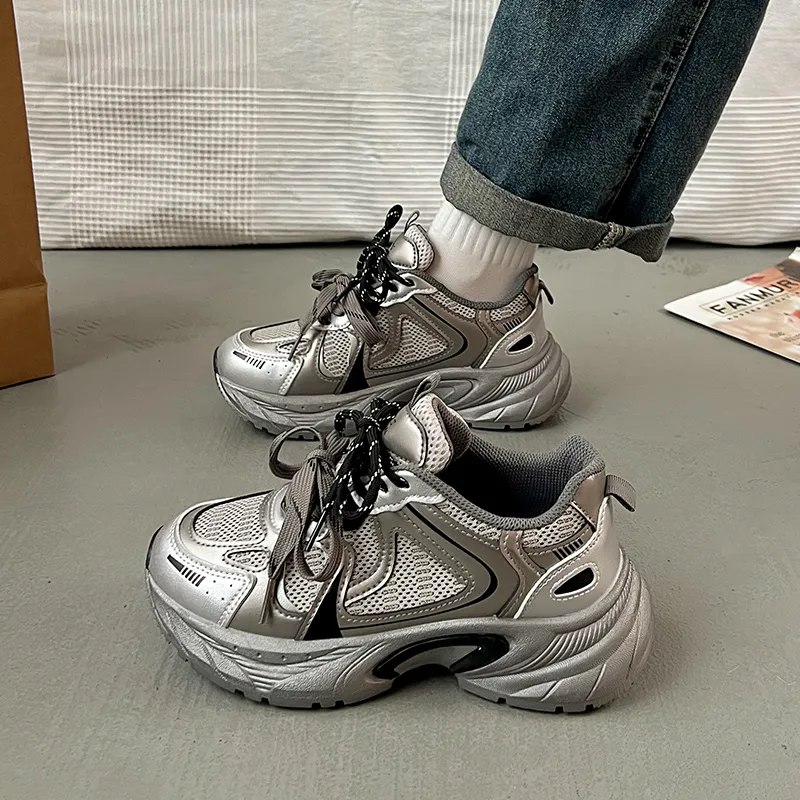 Turns By Turns Waterproof Coverage Height Increase Low Top Chunky Sneakers Women's-3