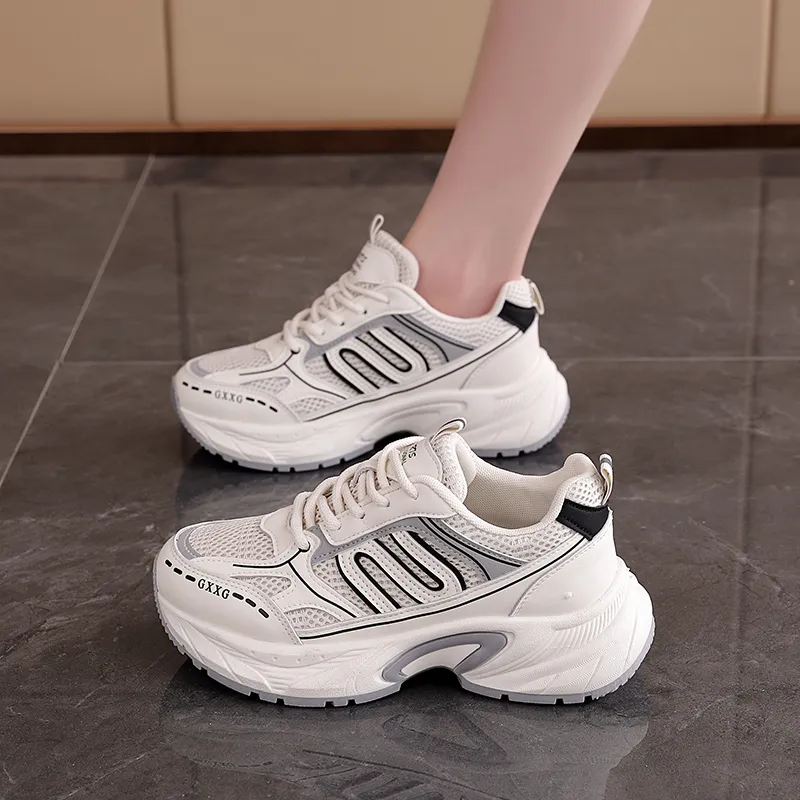 Turns By Turns Slip Resistant, Abrasion Resistant, Breathable, Height Increasing Low Top Chunky Sneakers Unisex-11