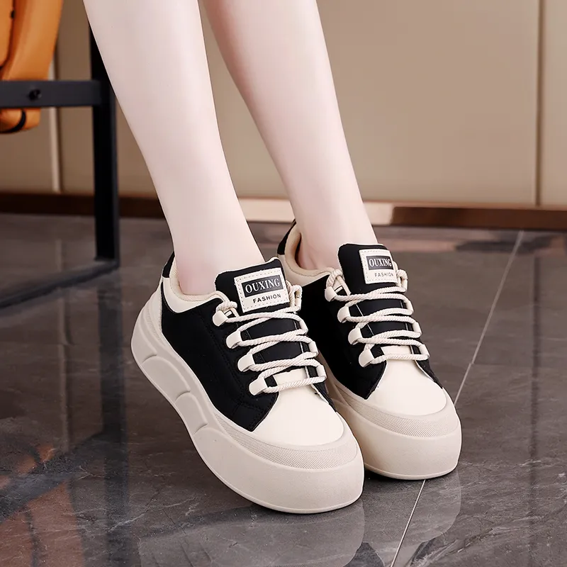 Turns By Turns Slip Resistant Height Increasing Low Top Skateboard Shoes Unisex-6