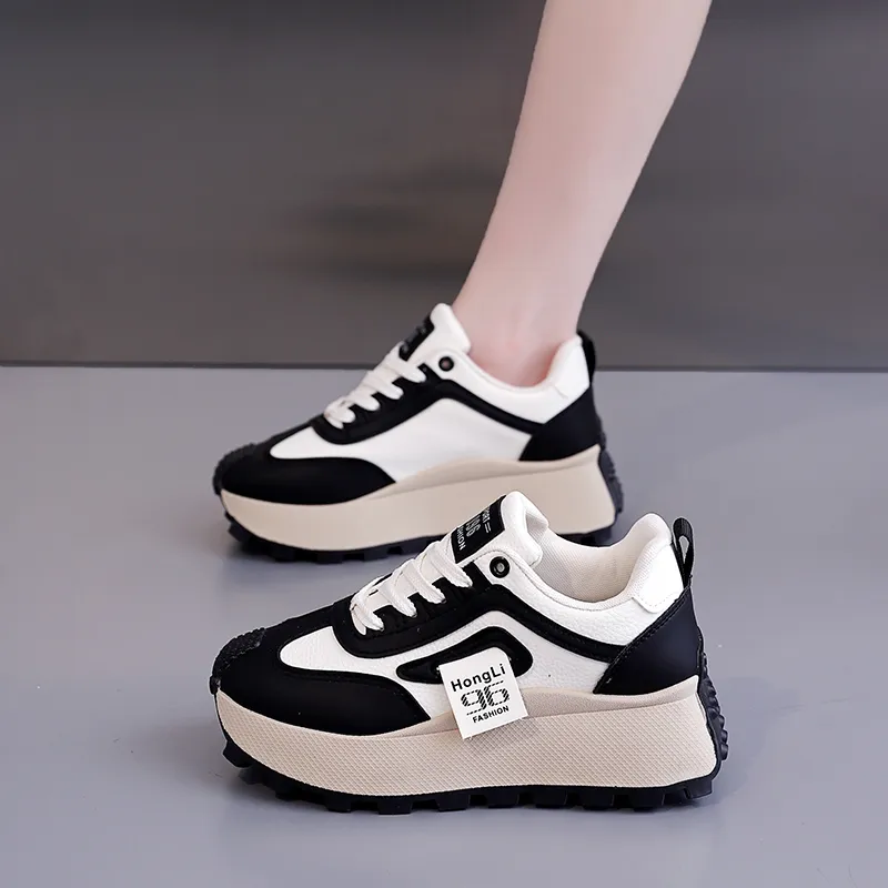 Turns By Turns Anti Slip And Wear Resistant Height Increasing Low Top Casual Shoes Women's-2
