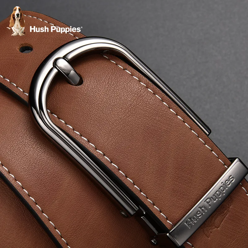 Hush Puppies Cow Leather Belts Men's Width 3.4cm-2