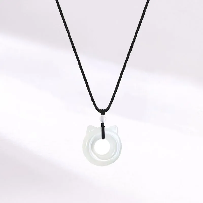 MAX&LOVE White Jade Bodhi Necklaces Unisex-1