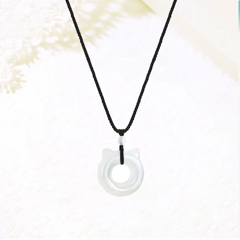 MAX&LOVE White Jade Bodhi Necklaces Unisex-2