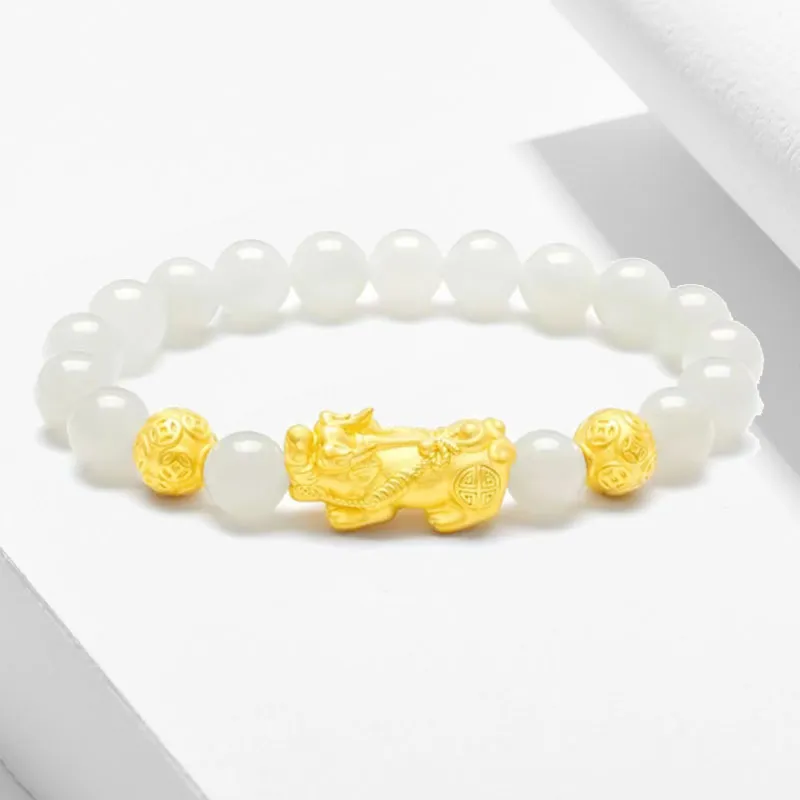 MAX&LOVE White Jade Bodhi Bracelets Unisex-2