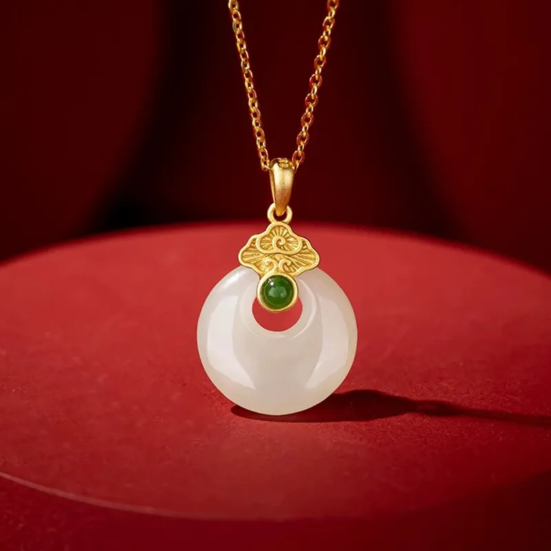 TAOHUAZHAOZHAO Chalcedony Necklaces Women's-3
