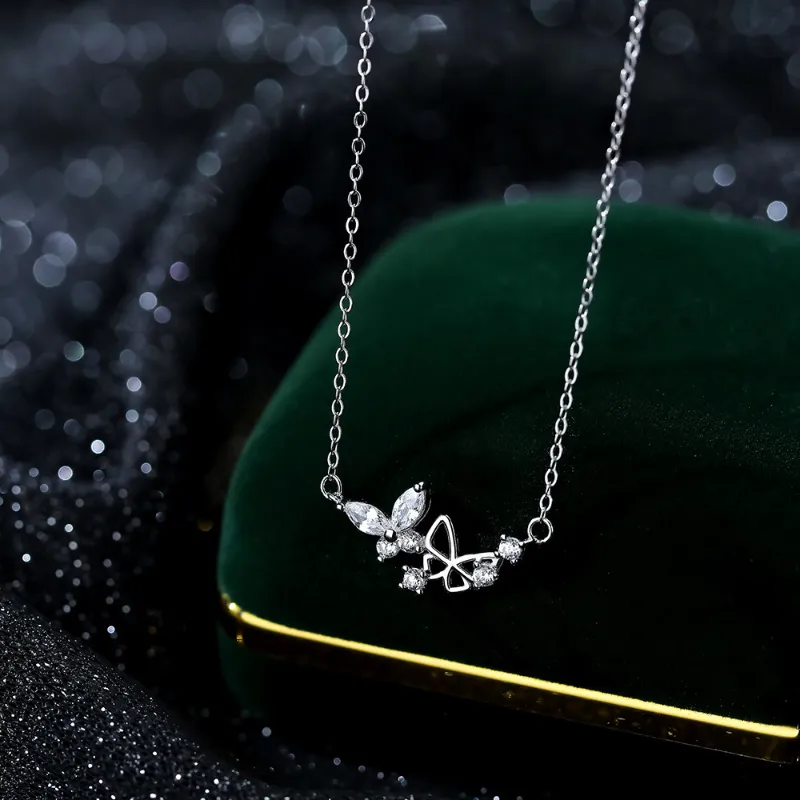 Peach Blossom Radiance S925 Silver Necklaces Women's-2