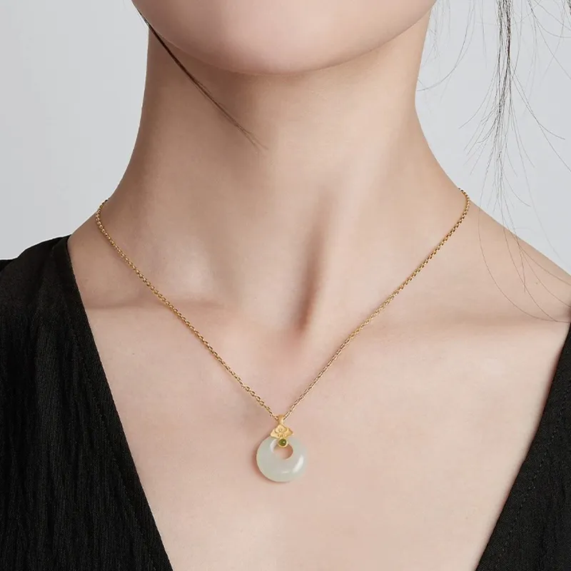 TAOHUAZHAOZHAO Chalcedony Necklaces Women's-2