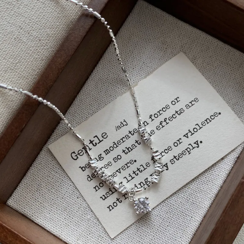 TAOHUAZHAOZHAO S925 Silver Necklaces Women's-2