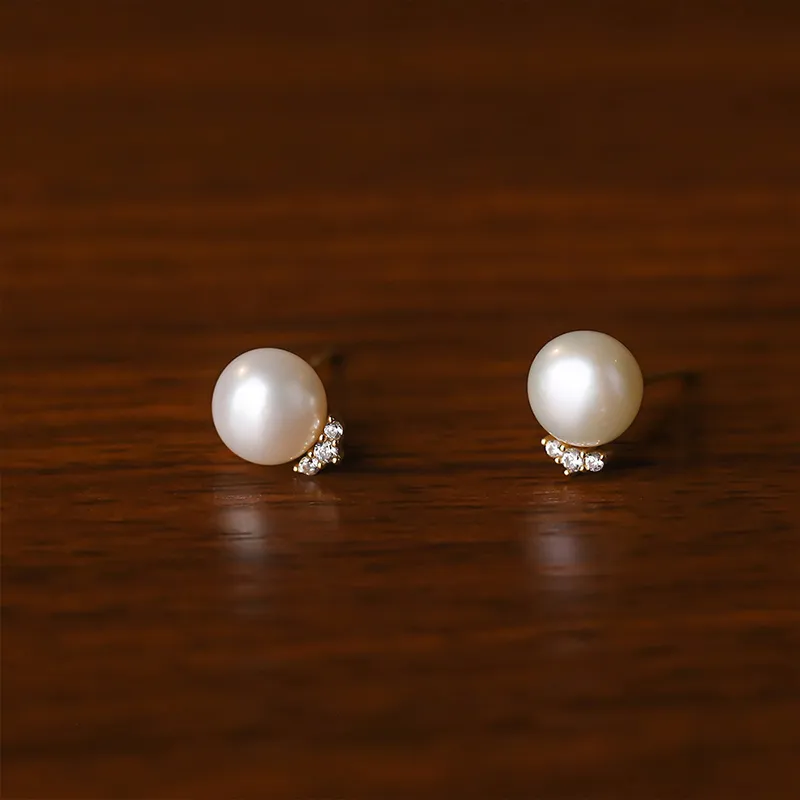 TAOHUAZHAOZHAO S999 Fine Silver Stud Earrings Women's-5