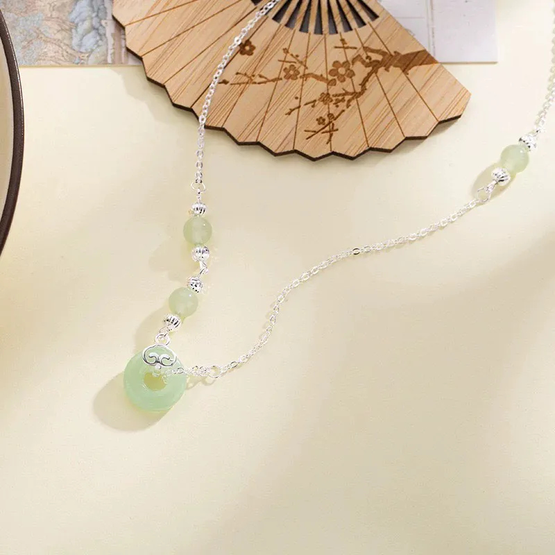 TAOHUAZHAOZHAO Chalcedony Necklaces Women's-4