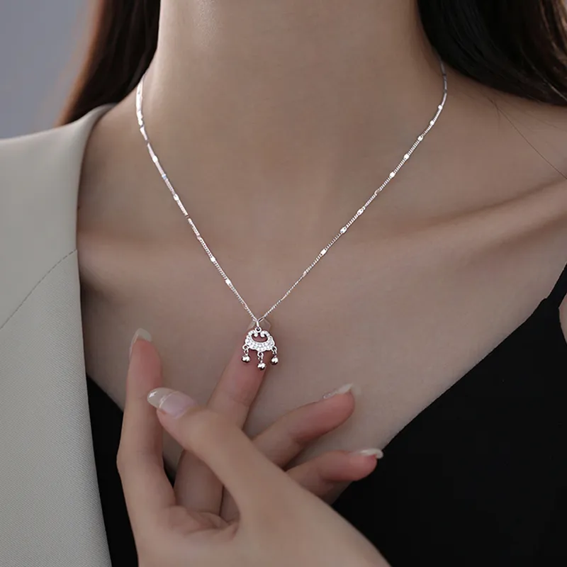 TAOHUAZHAOZHAO Silver Plated Copper Necklaces Women's-2