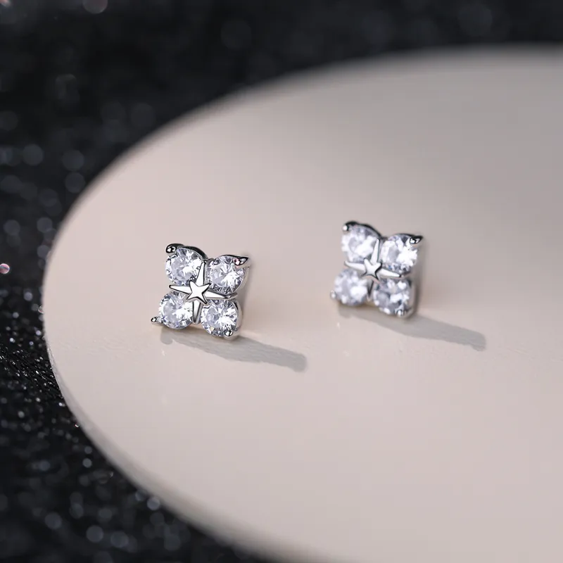 TAOHUAZHAOZHAO 999 Fine Silver Stud Earrings Women's-4
