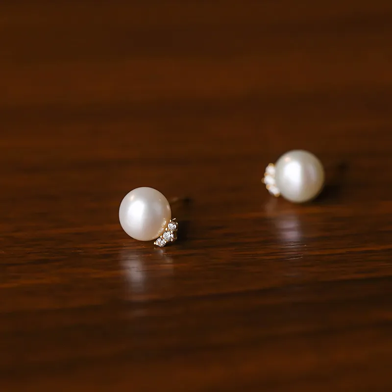 TAOHUAZHAOZHAO S999 Fine Silver Stud Earrings Women's-4
