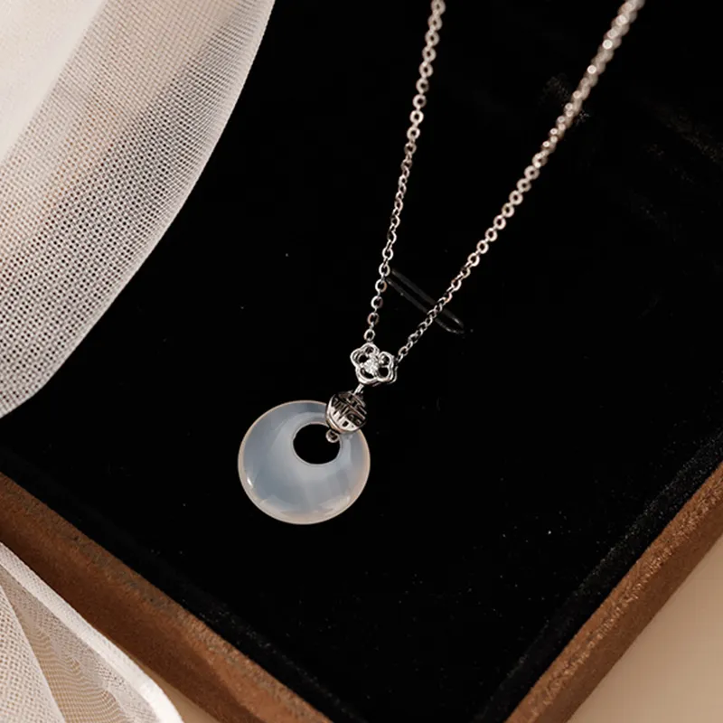 TAOHUAZHAOZHAO Silver Plated Copper Necklaces Women's-4