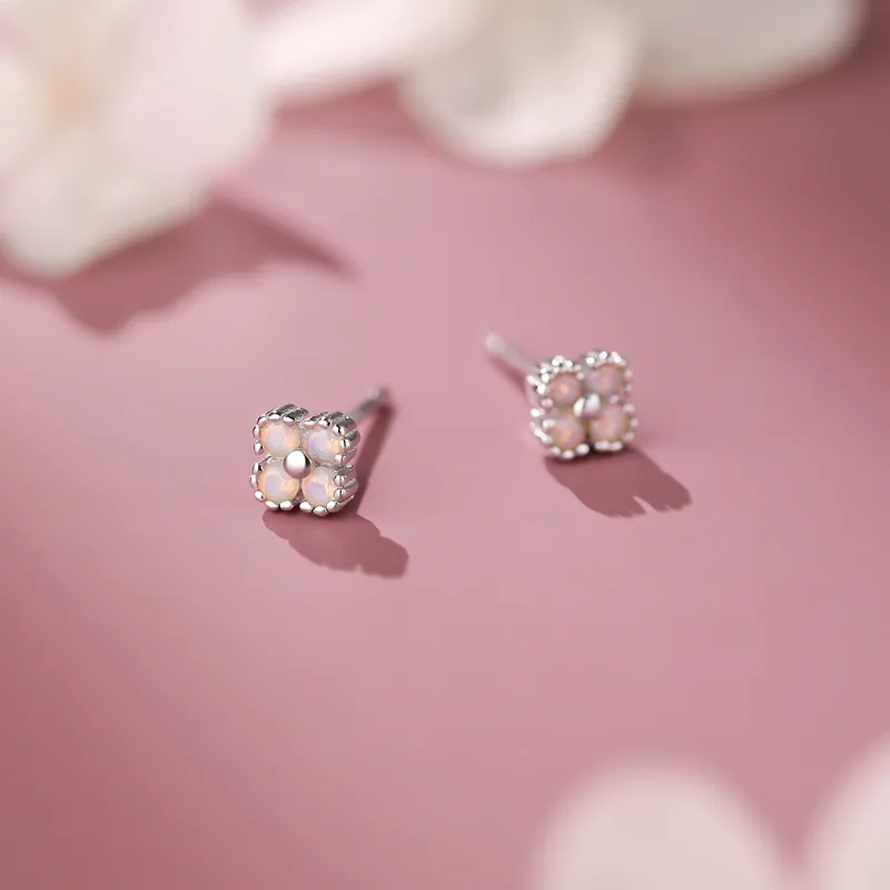 TAOHUAZHAOZHAO S 999 Fine Silver Stud Earrings Women's-5