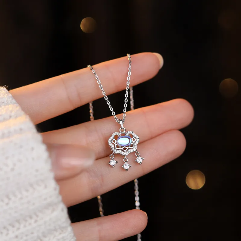TAOHUAZHAOZHAO S 999 Fine Silver Necklaces Women's-2
