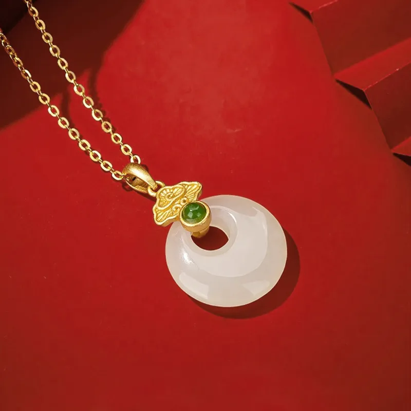 TAOHUAZHAOZHAO Chalcedony Necklaces Women's-5