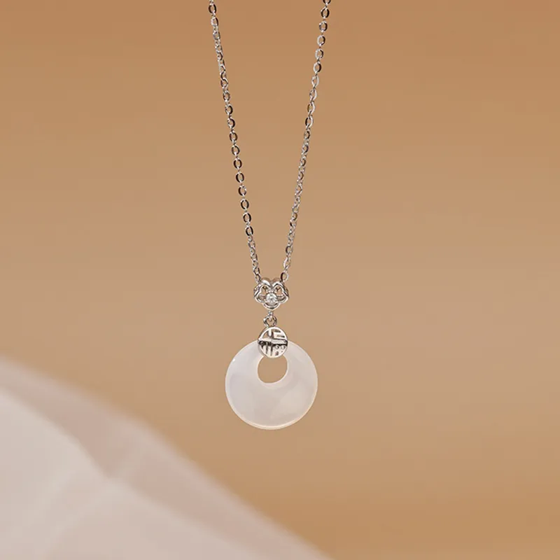 TAOHUAZHAOZHAO Silver Plated Copper Necklaces Women's-5