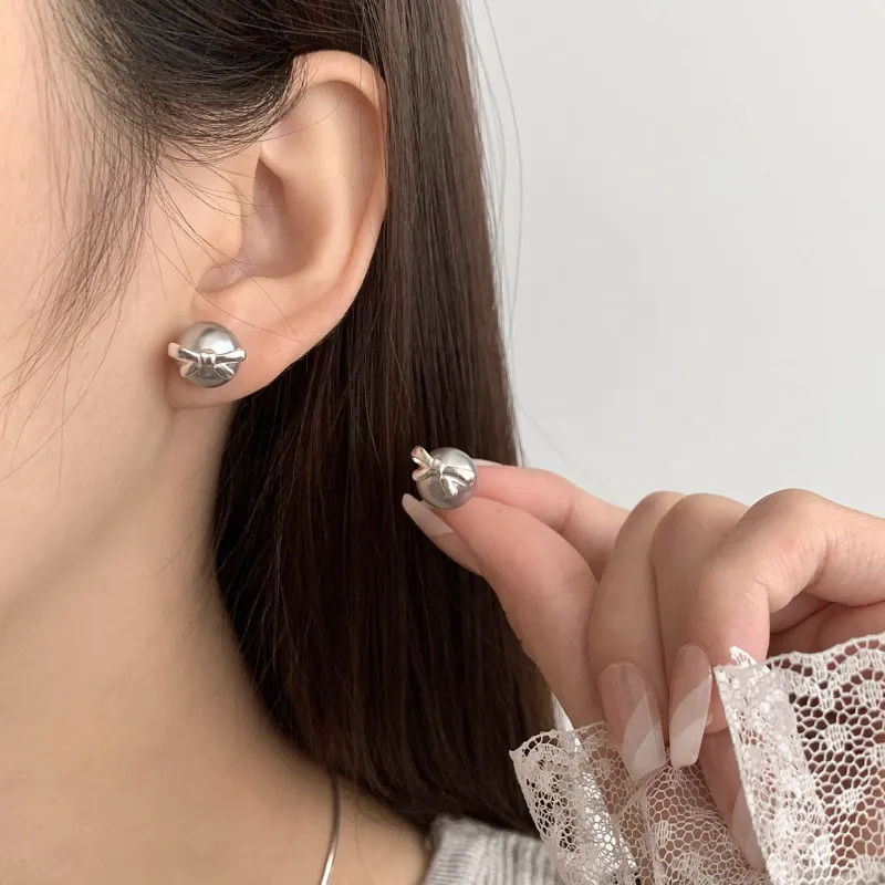 TAOHUAZHAOZHAO S925 Silver Stud Earrings Women's-2