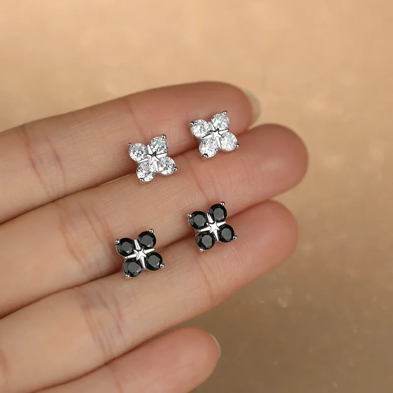TAOHUAZHAOZHAO 999 Fine Silver Stud Earrings Women's-8