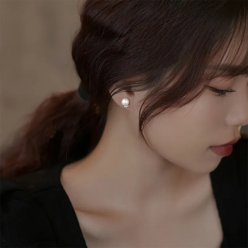 TAOHUAZHAOZHAO S999 Fine Silver Stud Earrings Women's-1