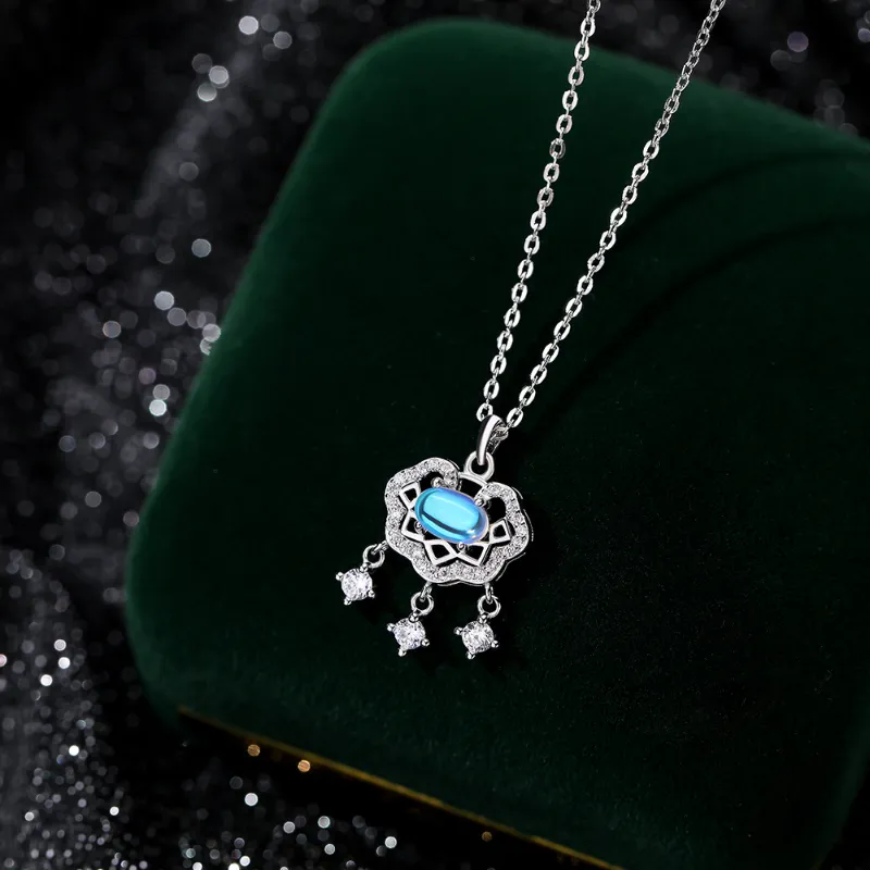 TAOHUAZHAOZHAO S 999 Fine Silver Necklaces Women's-4