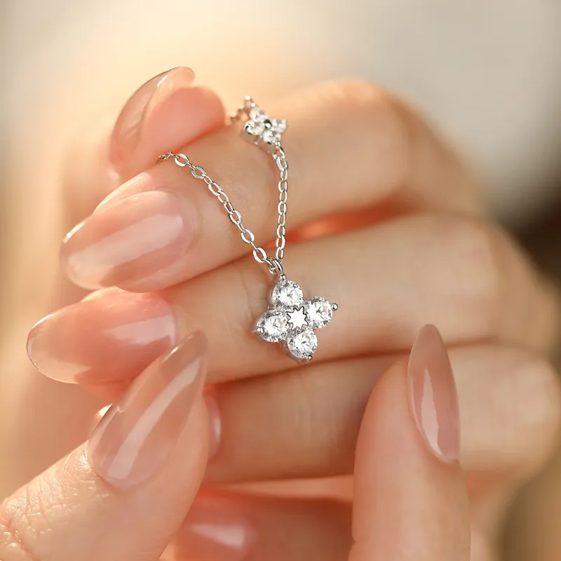 Peach Blossom Radiance S 999 Fine Silver Necklaces Women's-3