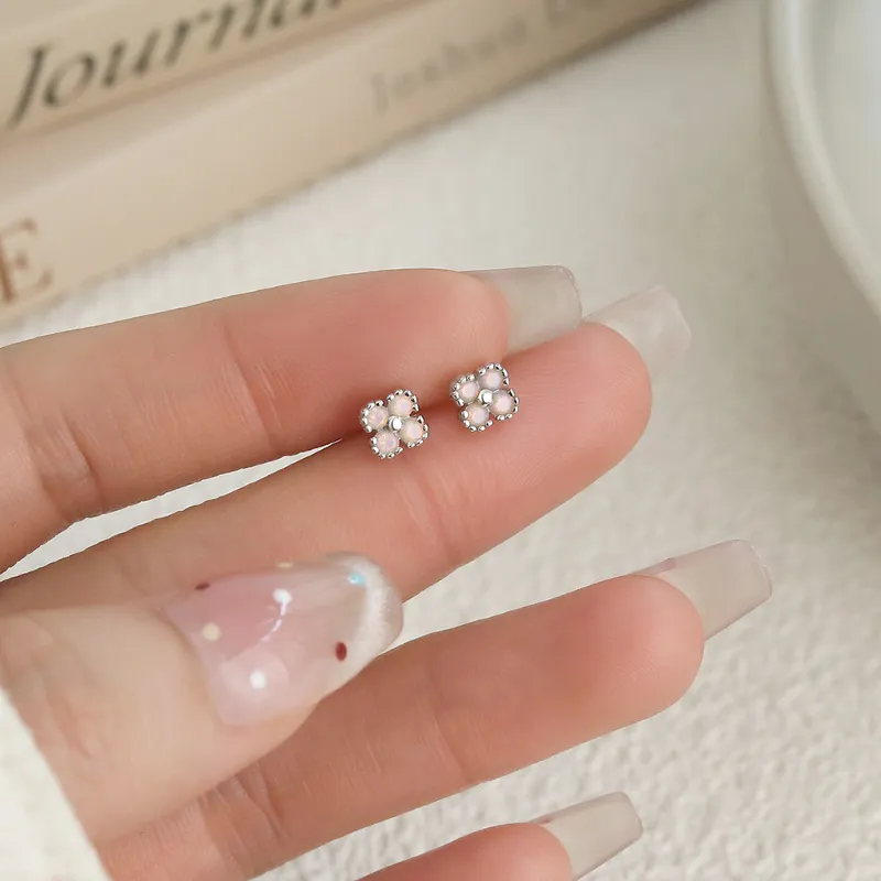 TAOHUAZHAOZHAO S 999 Fine Silver Stud Earrings Women's-3