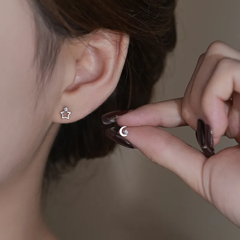 TAOHUAZHAOZHAO S 999 Fine Silver Stud Earrings Women's-1