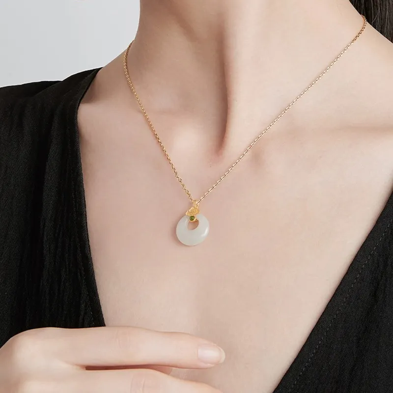 TAOHUAZHAOZHAO Chalcedony Necklaces Women's-1