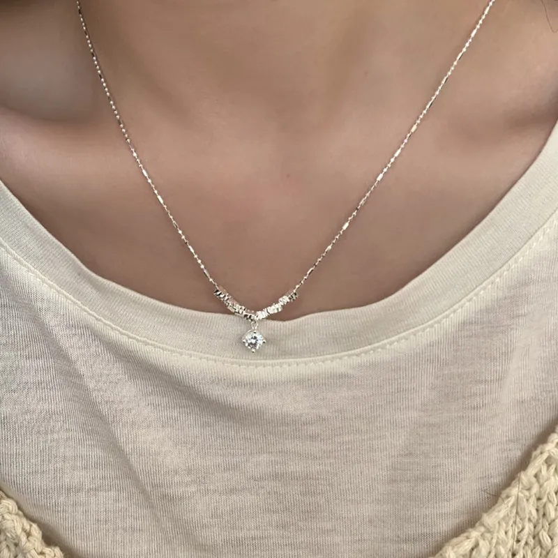 TAOHUAZHAOZHAO S925 Silver Necklaces Women's-1