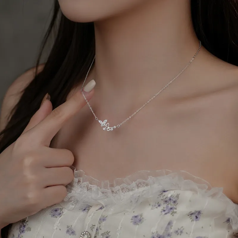 Peach Blossom Radiance S925 Silver Necklaces Women's-1