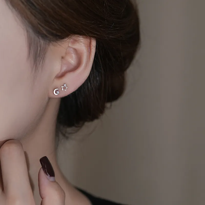 TAOHUAZHAOZHAO S 999 Fine Silver Stud Earrings Women's-2