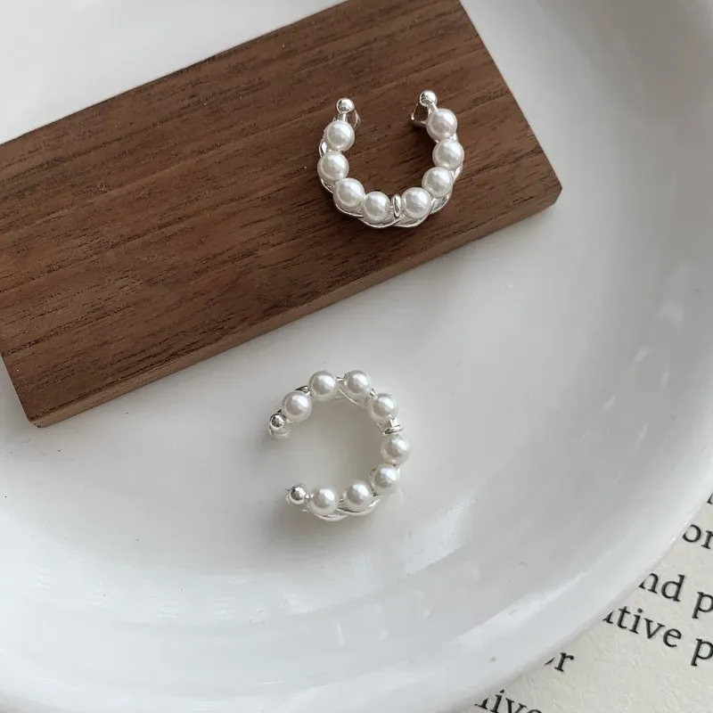TAOHUAZHAOZHAO S925 Silver Clip On Earrings Women's-3