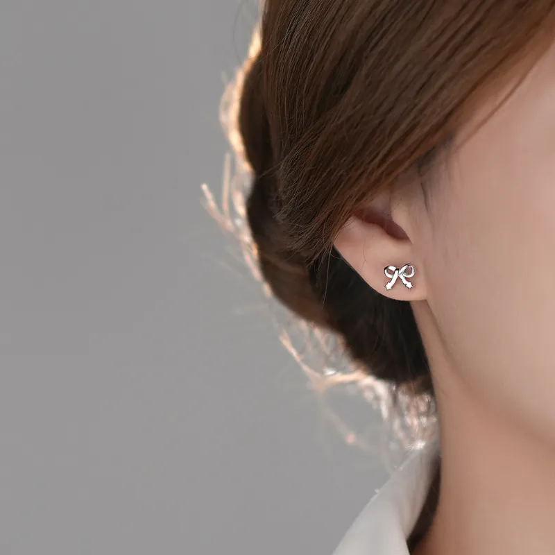 TAOHUAZHAOZHAO S999 Fine Silver Stud Earrings Women's-2