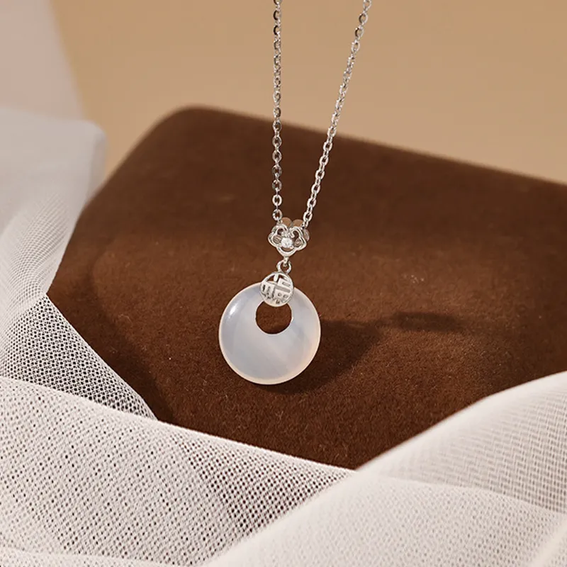 TAOHUAZHAOZHAO Silver Plated Copper Necklaces Women's-6