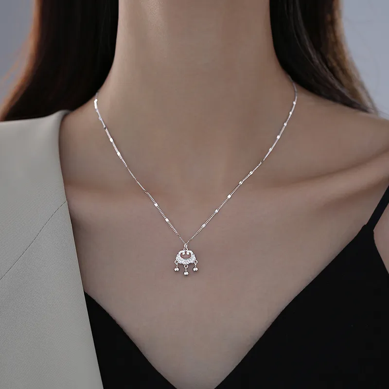 TAOHUAZHAOZHAO Silver Plated Copper Necklaces Women's-1