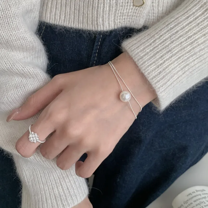 TAOHUAZHAOZHAO S925 Silver Bracelets Women's-1