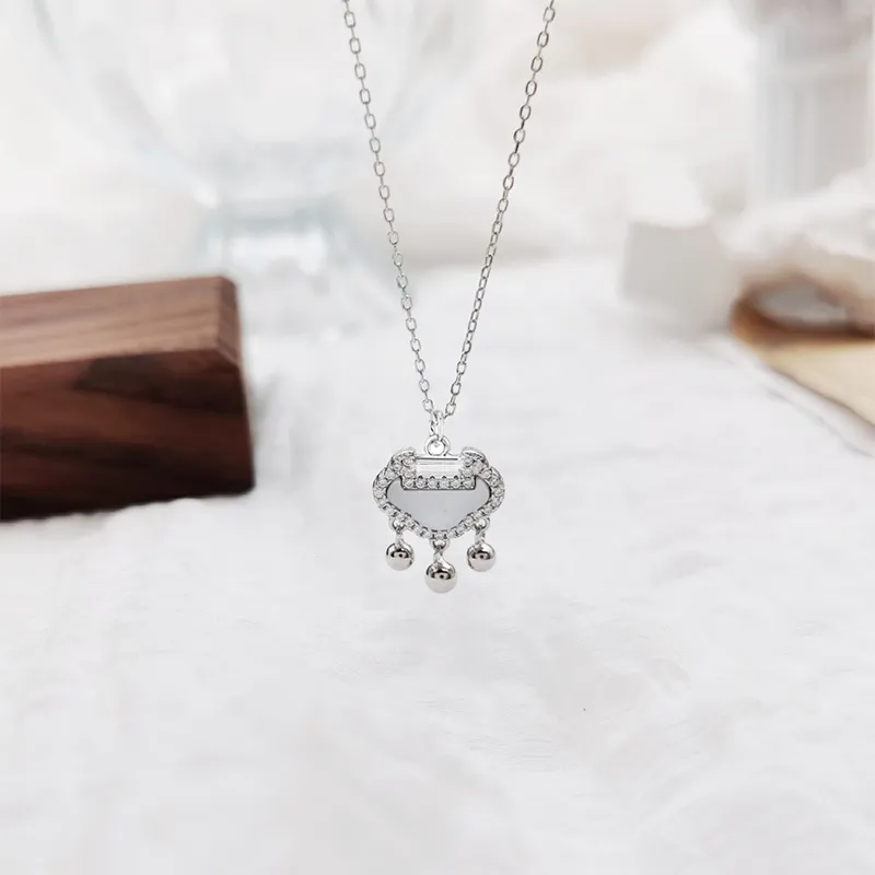TAOHUAZHAOZHAO Silver Plated Copper Necklaces Women's-4