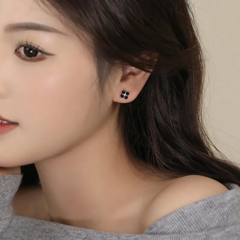 TAOHUAZHAOZHAO 999 Fine Silver Stud Earrings Women's-7