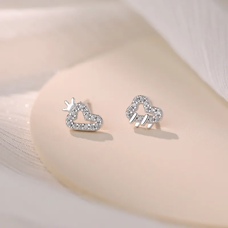 TAOHUAZHAOZHAO 999 Fine Silver Stud Earrings Women's-4