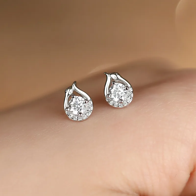 TAOHUAZHAOZHAO S 999 Fine Silver Stud Earrings Women's-4